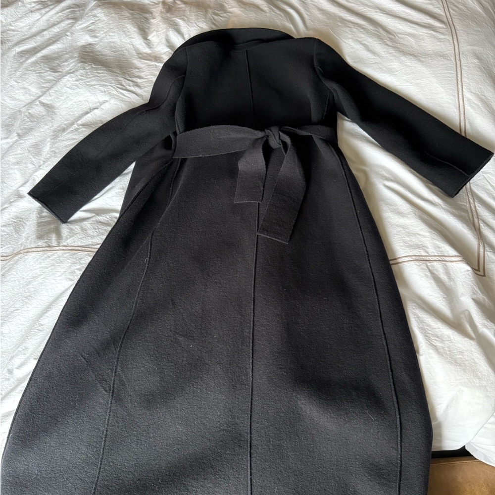 Alberta Ferretti Navy Wool Satin Lined Coat size Small / 4 - Picture 12 of 13